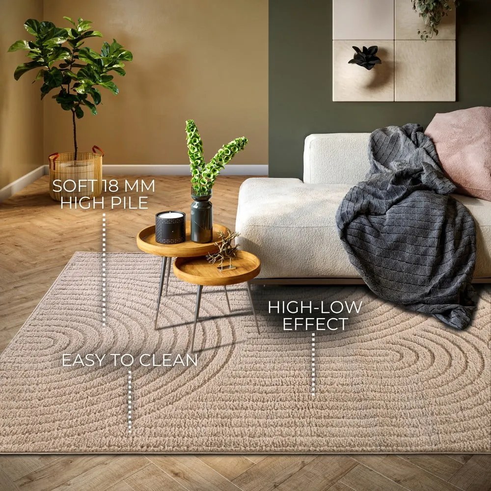 Кафяво-сив килим 160x235 cm Panglao New York Taupe – Elle Decoration