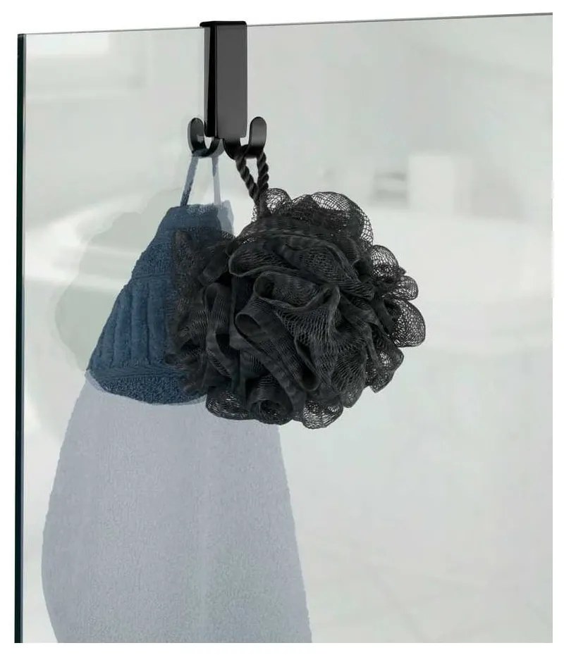 Черен висящ самоносещ метален комплект аксесоари за баня Classic - Wenko