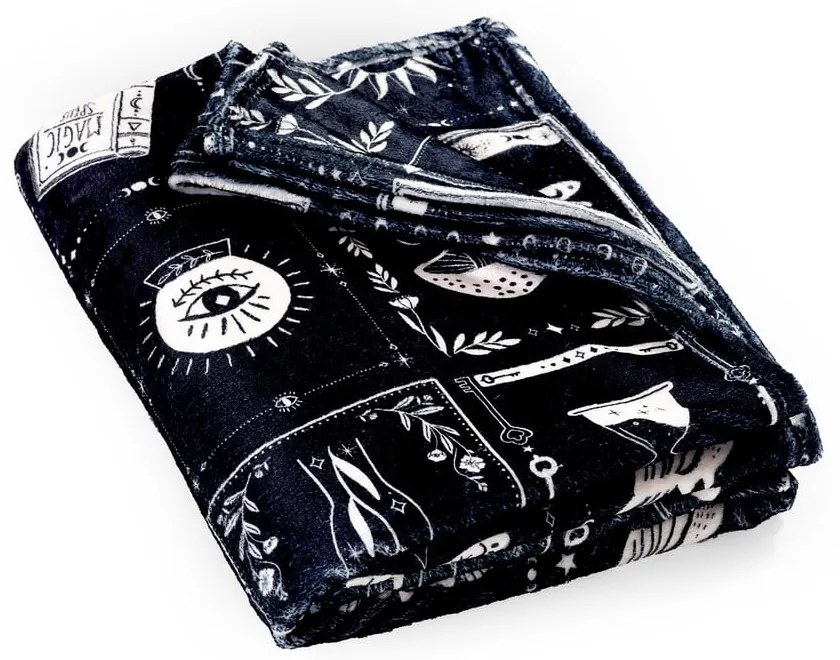 Черно одеяло с хелоуински мотив от микроплюш 130x170 cm Enchanted Witchcraft – Catherine Lansfield
