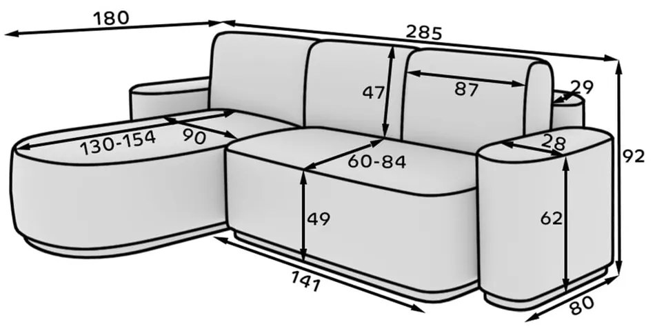 Зелен шенилов сгъваем/с място за съхранение ъглов диван (ляв ъгъл) Aurumm – ELTAP