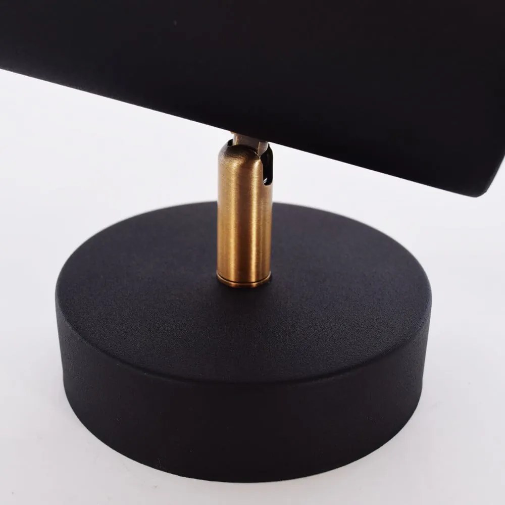 Черна стенна лампа, височина 17 cm Milan - SULION