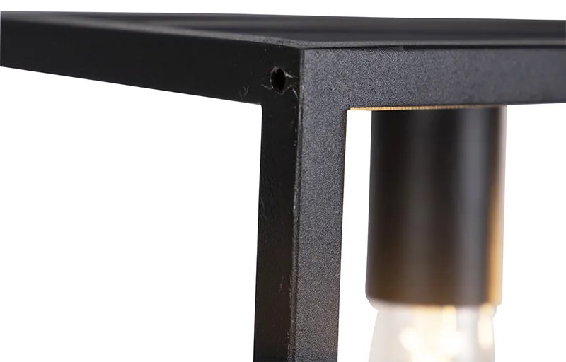 Индустриална висяща лампа черна 4 светлини - Cage 4