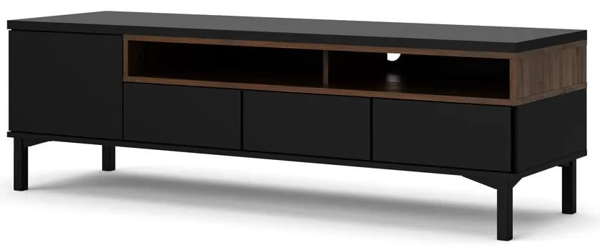 Черна маса за телевизор 156x48x48 cm Roomers – Tvilum
