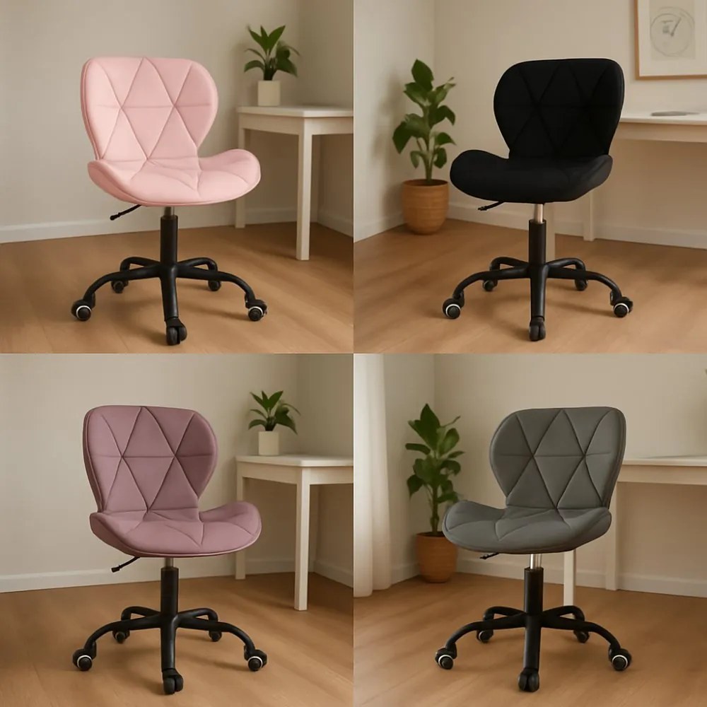 Ергономичен въртящ се офис стол - кадифе tъмнозелено