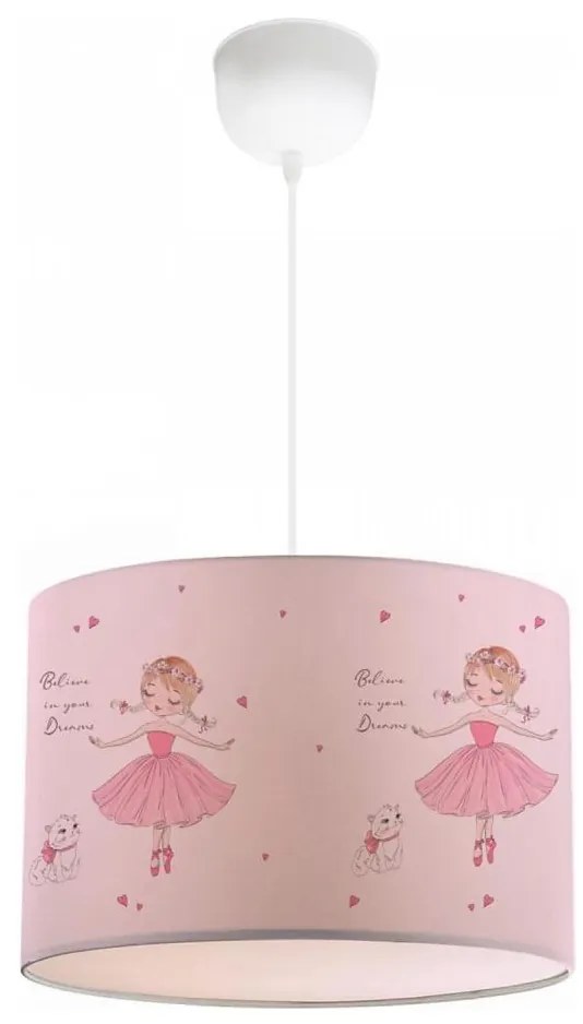 Детски полилей CANDY 1xE27/40W/230V розов