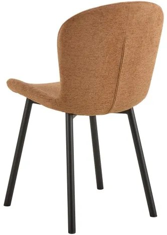 ФИОРА Теракота (тъкан Апиа 272) / черни крака – МОДЕРЕН ТАПИЦИРАН С ЧЕНИЛ СТОЛ ЗА ДНЕВНА/ТРАПЕЗАРИЯ