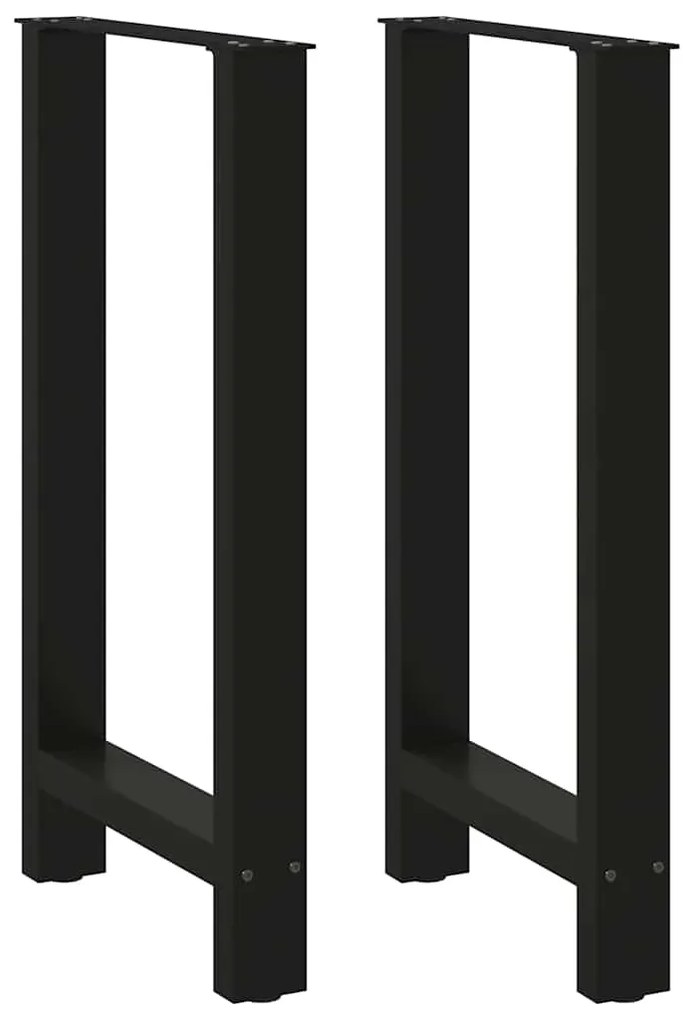 4013324 vidaXL Крака за бар маса, черни, 2 бр., 40 x (90-91) см, стомана