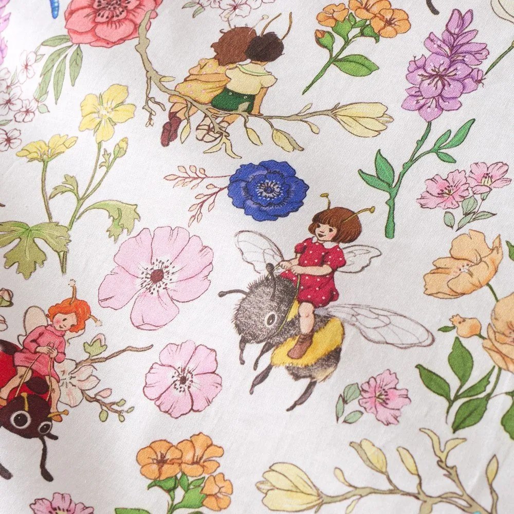 Единично памучно детско спално бельо 135x200 cm Garden Friends – Belle & Boo