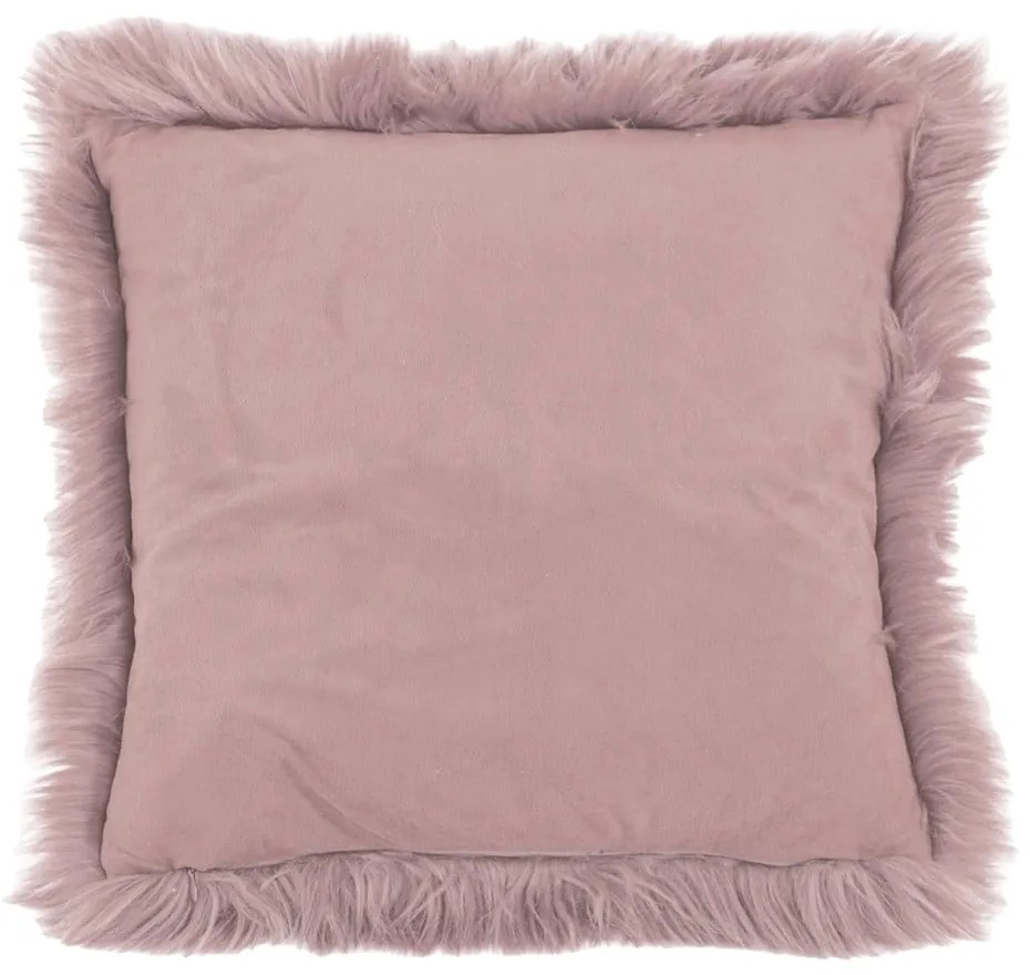 Розова възглавница от овча кожа, 45 x 45 cm - Tiseco Home Studio