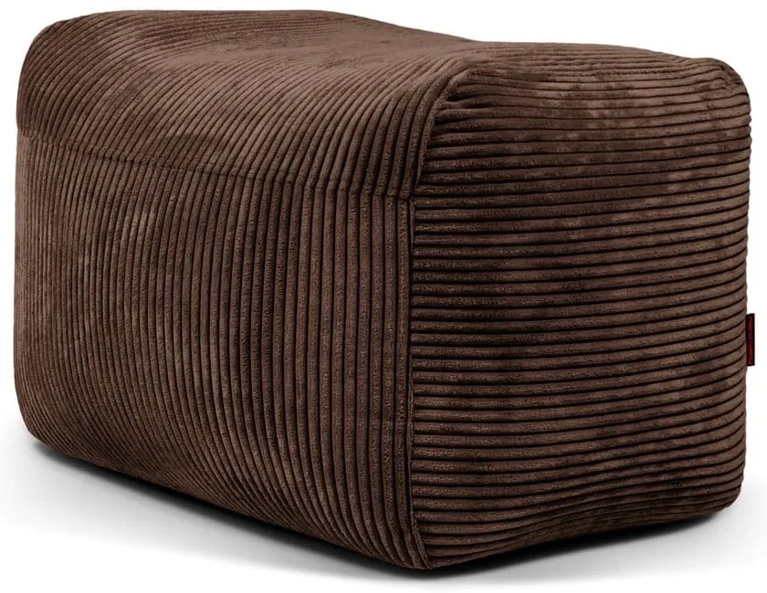 Тъмнокафяв пуф от рипсено кадифе Plus 70 Lounge – SLOWDOWN
