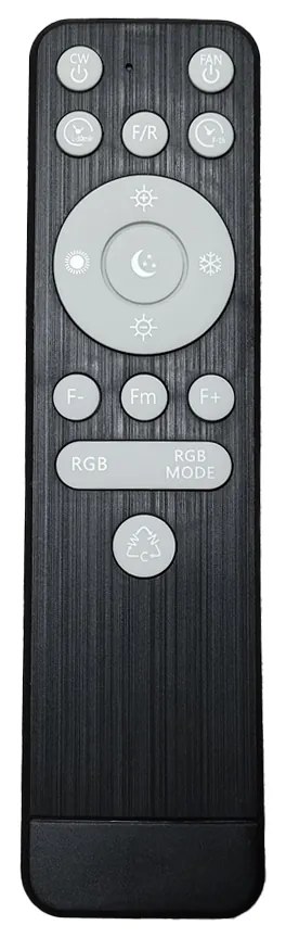 Вентилатор за таван бял 48.5cm вкл. LED димируем RGB с дистанционно управление - Clemo