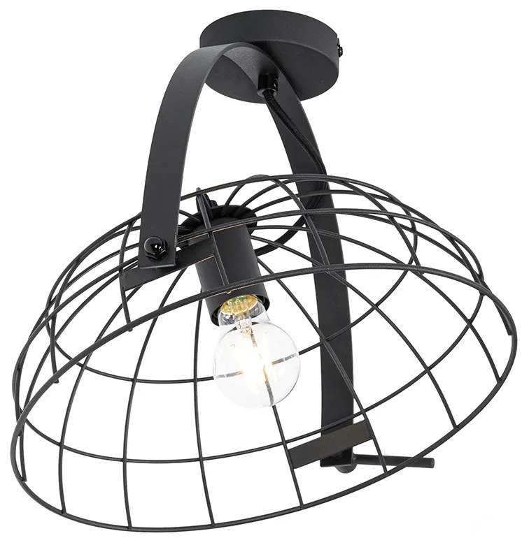 Индустриален плафон черен 35 см регулируем - Hanze