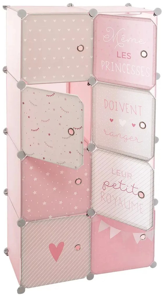 Детски текстилен гардероб atmosphera, 139 cm, Розов