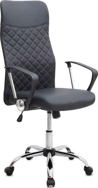 Офисен стол Novaro с PU кожа в черен цвят 61x68x111/121см.