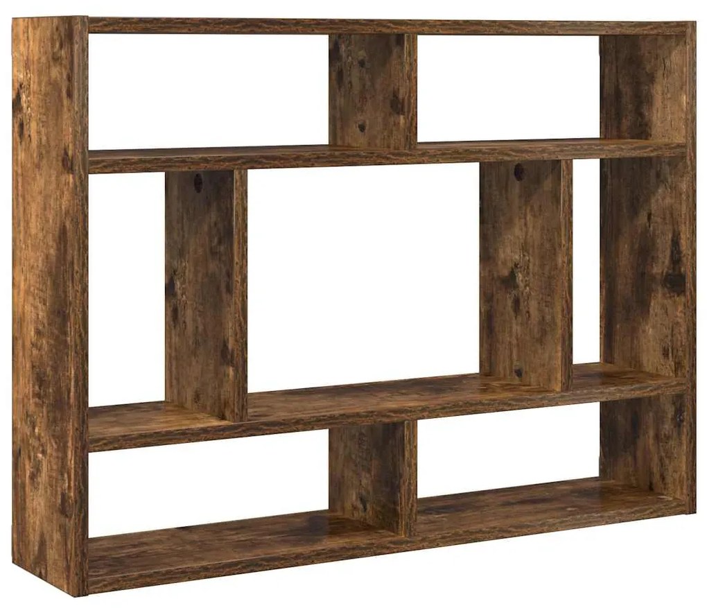 815843 vidaXL Стенен рафт, опушен дъб, 75x16x55 см, инженерно дърво
