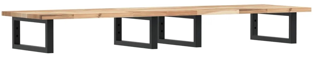 3302677 vidaXL Стенен рафт за мивка, стомана и масивно дърво акация