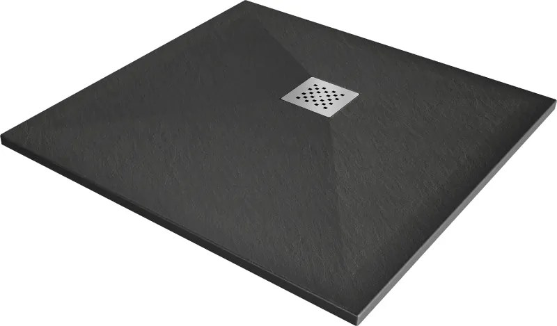 Mexen Stone+ квадратен композитен душ кабина 90 x 90 см, антрацит - 44719090