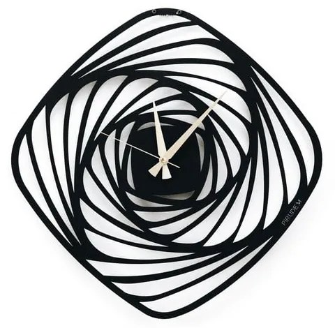 Черен метален часовник за стена Girdap, ⌀ 50 cm - Wallity