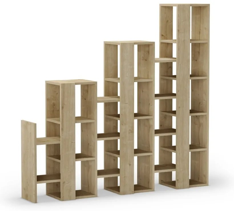 Стелаж от декор от дъб в естествен цвят 158x151 cm Anissa – Marckeric