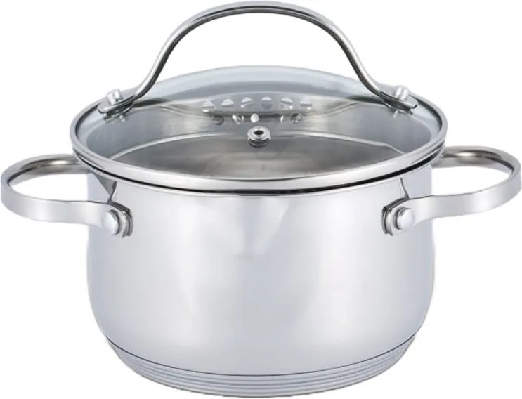 Tенджера с борд и отвори за течност Voltz V51210D22, 22 см, 4.7 литра, Индукция, Инокс