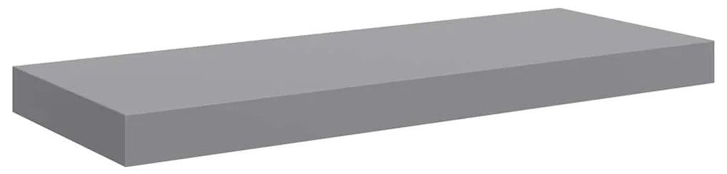 323853 vidaXL Окачен стенен рафт, сив, 60x23,5x3,8 см, МДФ