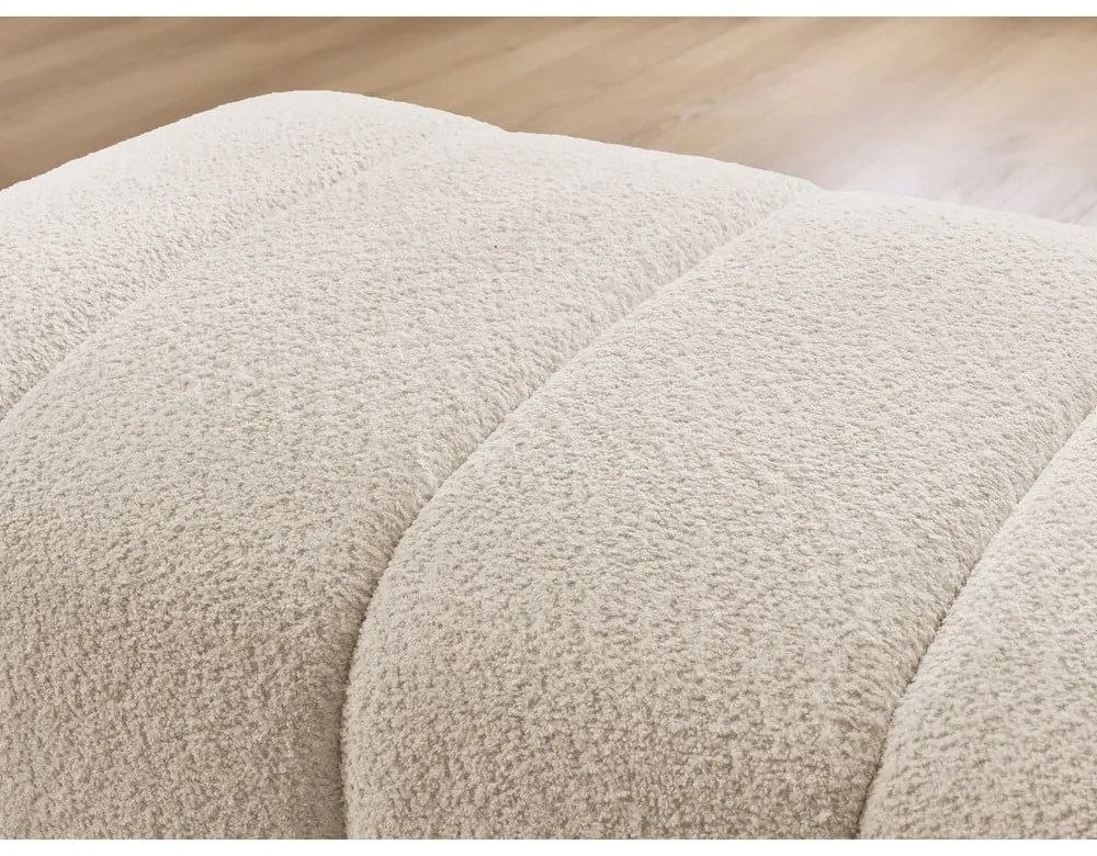 Бежова табуретка от прежда с примки от букле Annecy – Bobochic Paris