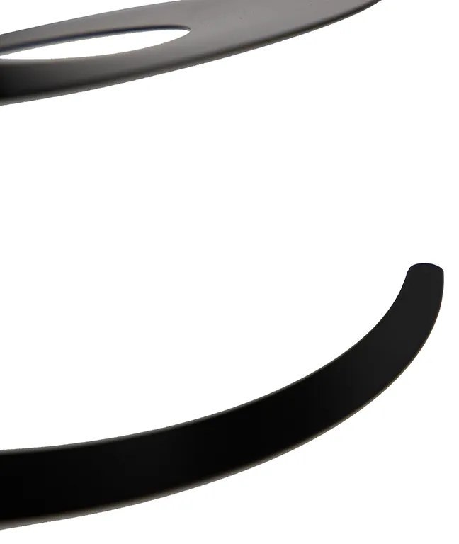 Стъклен абажур черен 20 см - Spiral