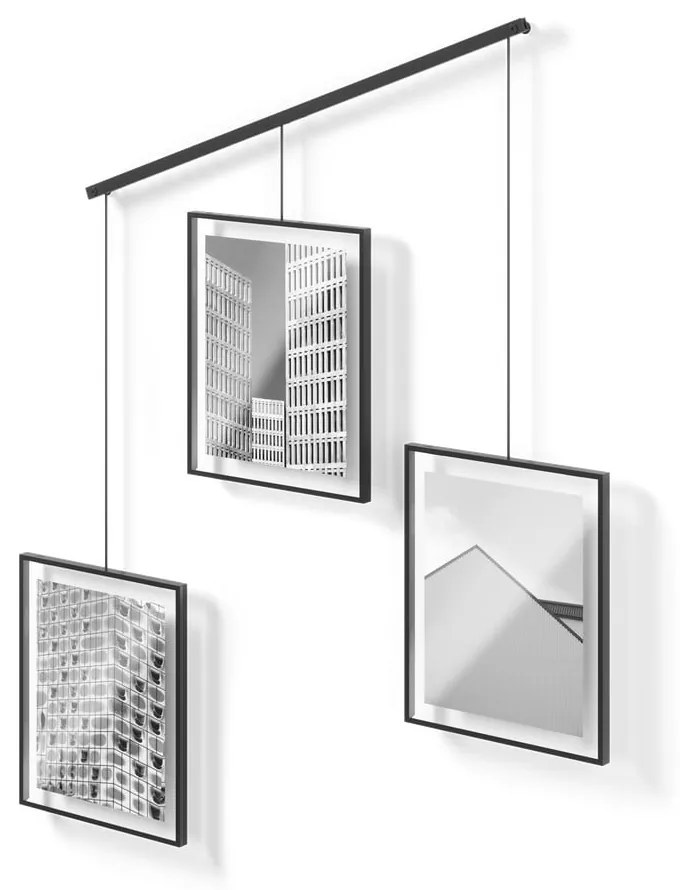 Черна метална рамка 3 бр. висяща 73x82 cm Exhibit – Umbra