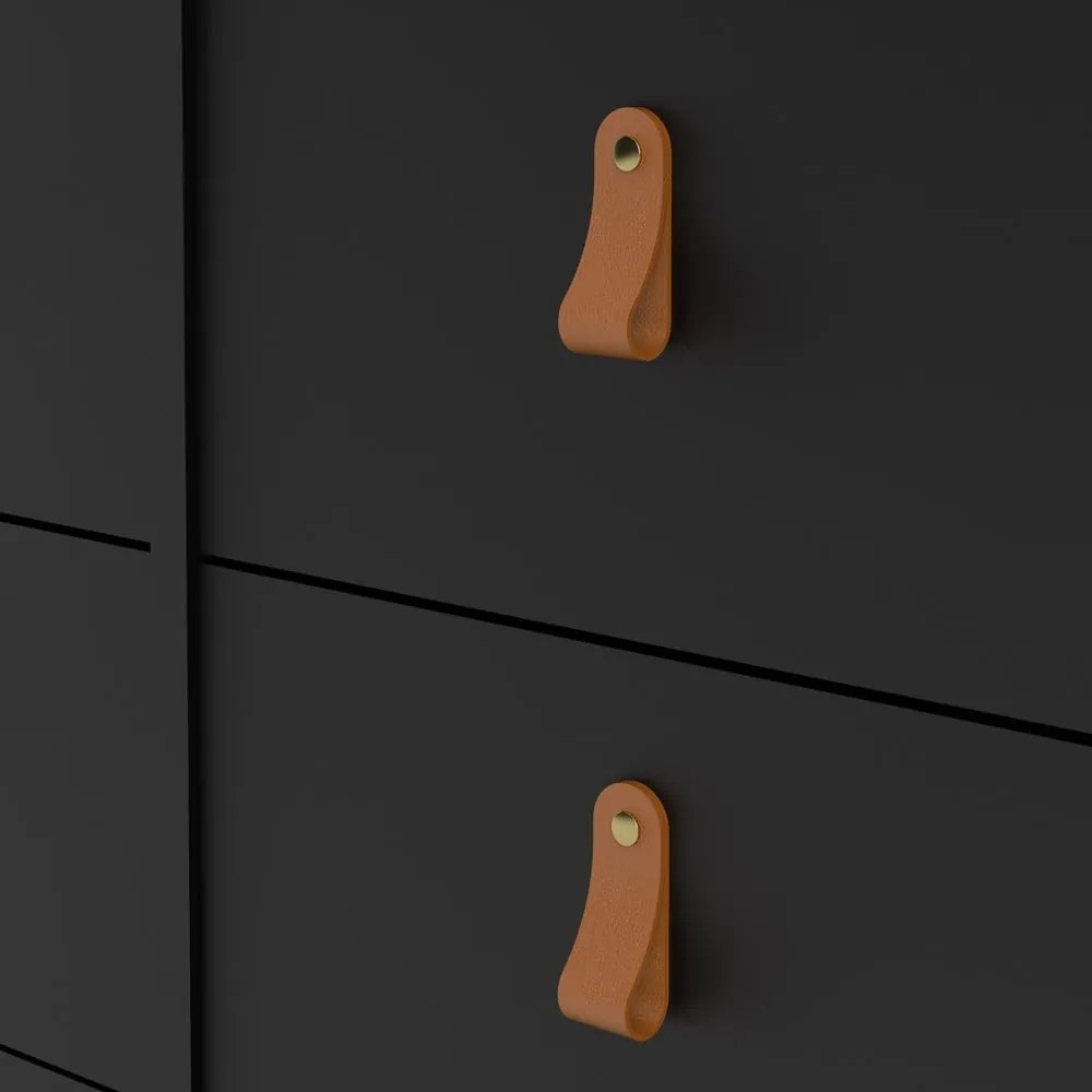 Черен нисък скрин 159x80 cm Madrid – Tvilum