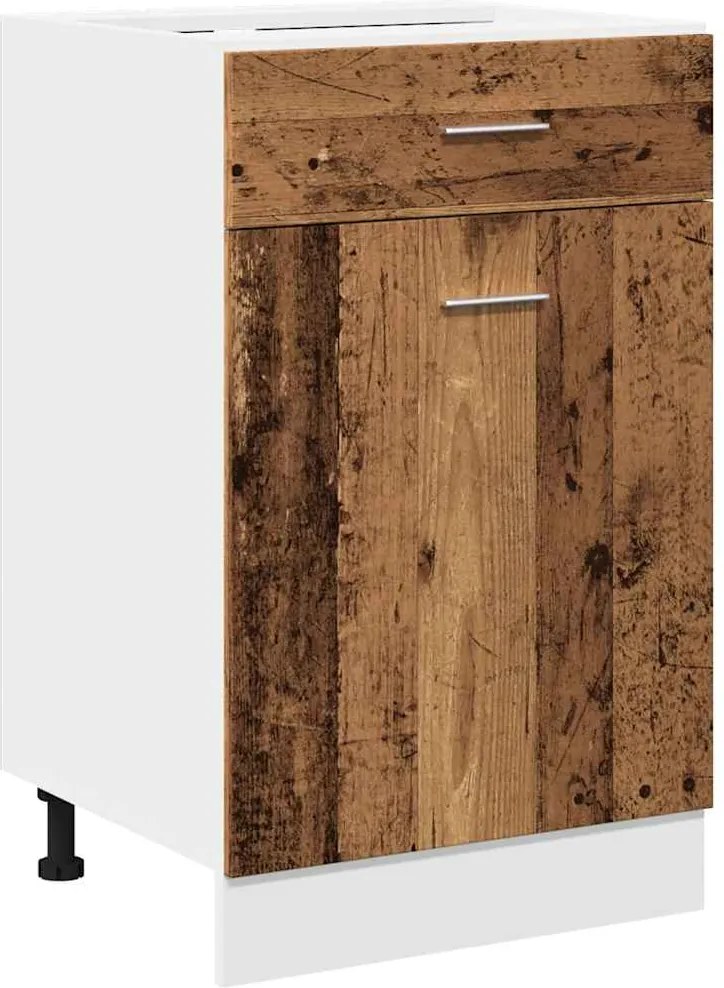 856086 vidaXL Шкаф с чекмеджета "Lyon", старо дърво, 50x46x81,5 см, инженерно дърво