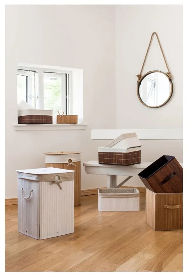 Кош за пране от дърво и плат Kankyo 62 L - Premier Housewares