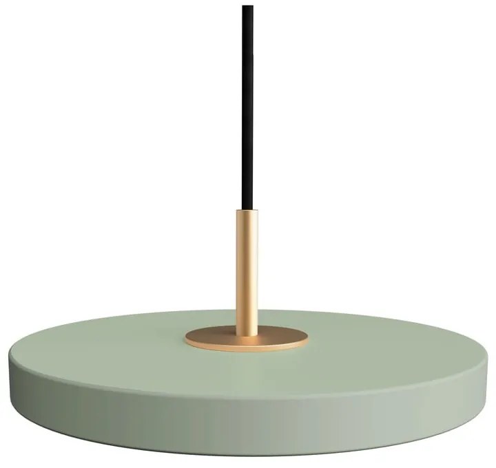 Светлозелена LED лампа за окачване с метален абажур ø 15 cm Asteria Micro - UMAGE