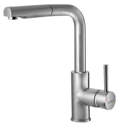 ALVEUS 1135366 - Смесител SARA с изтегляща се душ слушалка, 29,7 см сатен