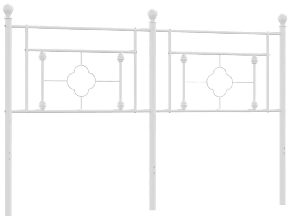 374422 vidaXL Метална резервна табла за легло, бяла, 150 см
