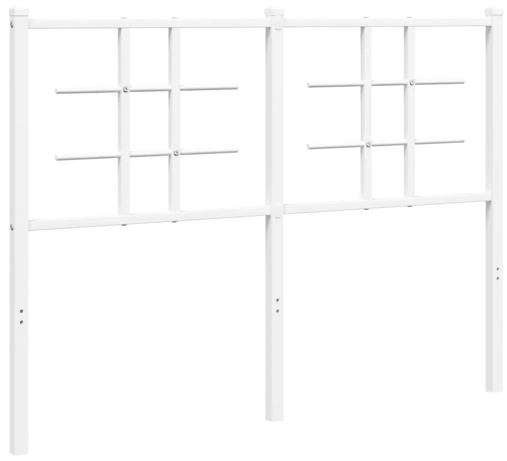 355641 vidaXL Метална резервна табла за легло, бяла, 120 см