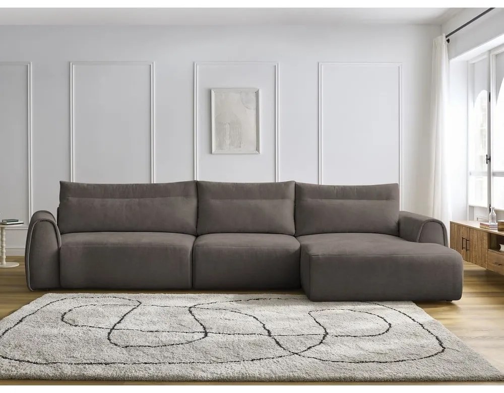 Кафяв ъглов диван Aden – Bobochic Paris