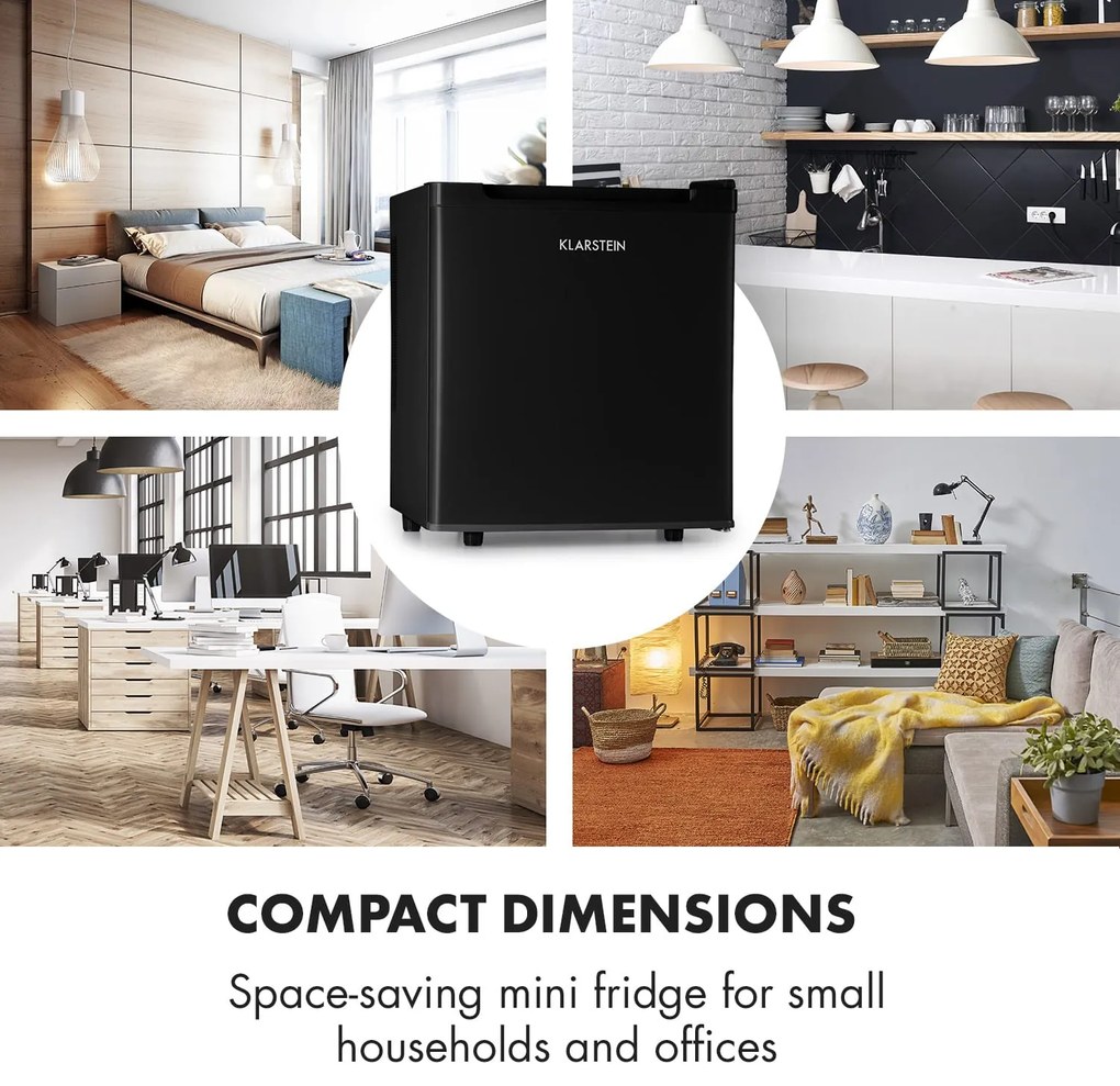 Klarstein Silent Cool, хладилник, 30 л, Arctic-Fox Cooling, G, черен
