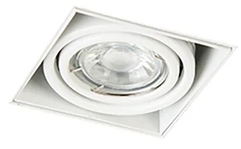 Комплект от 6 вградени прожектора бели GU10 наклоняеми без рамка - Oneon