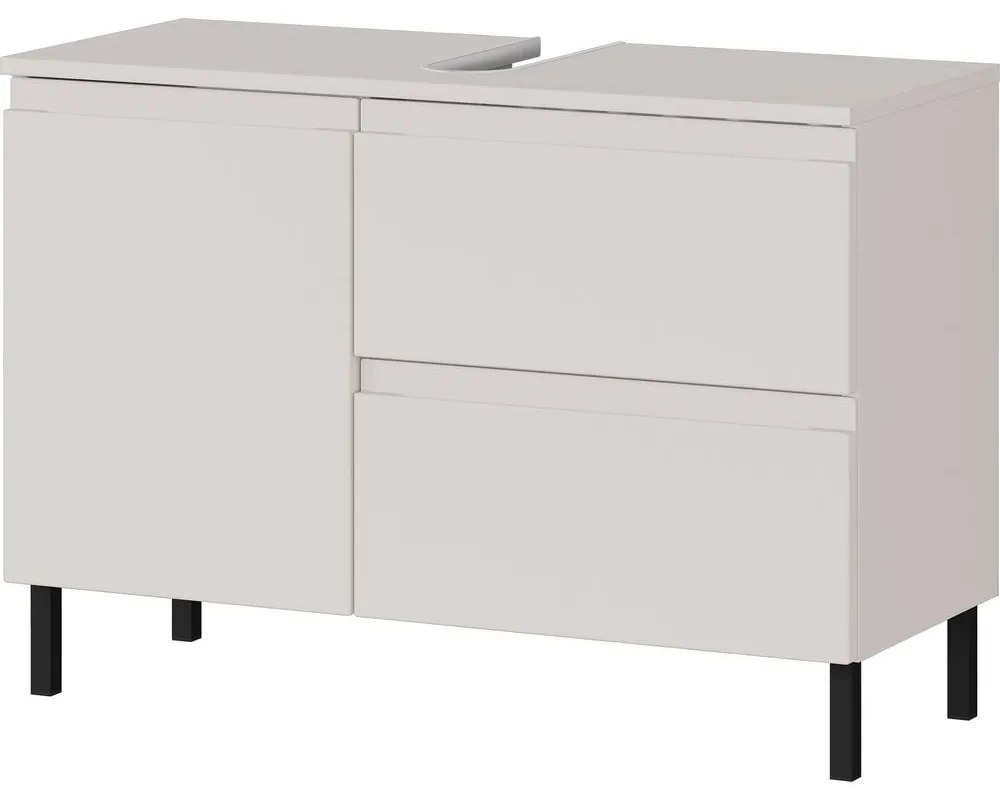 Кремав нисък шкаф за мивка 80x56 cm Salinas – Germania