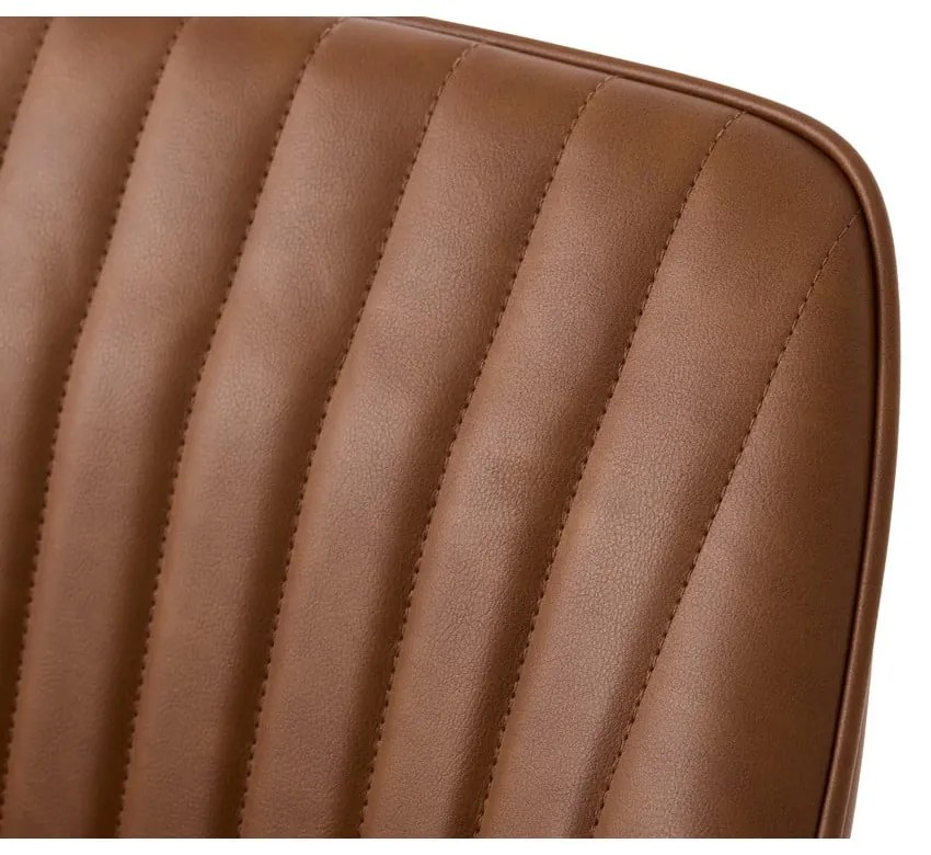Кафяви тапицирани трапезни столове в комплект с подлакътници 2 бр. Nolan Stripe – Unique Furniture
