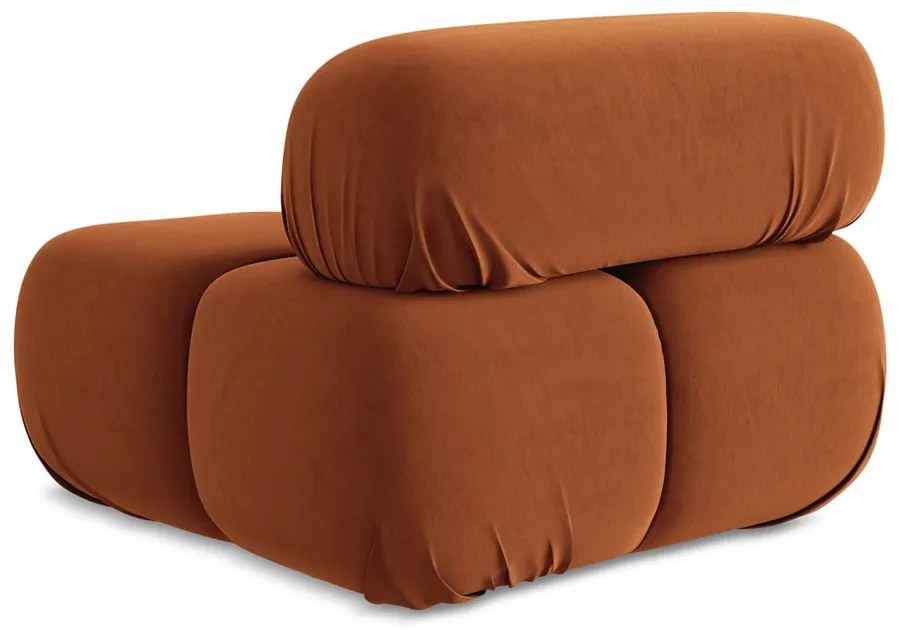 Оранжев кадифен модул за диван (среден модул) Lokua – Makamii