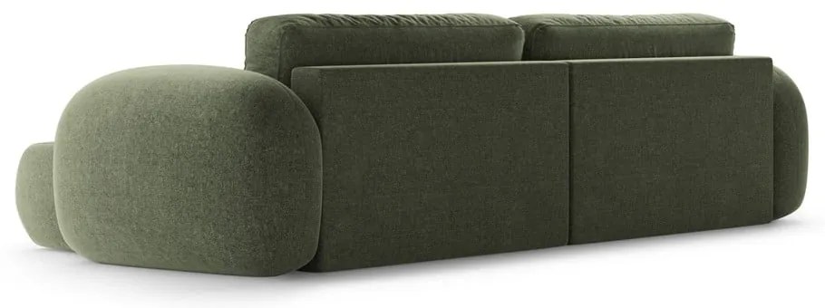 Зелен шенилов сгъваем/с място за съхранение ъглов диван Tonale – Cosmopolitan Design