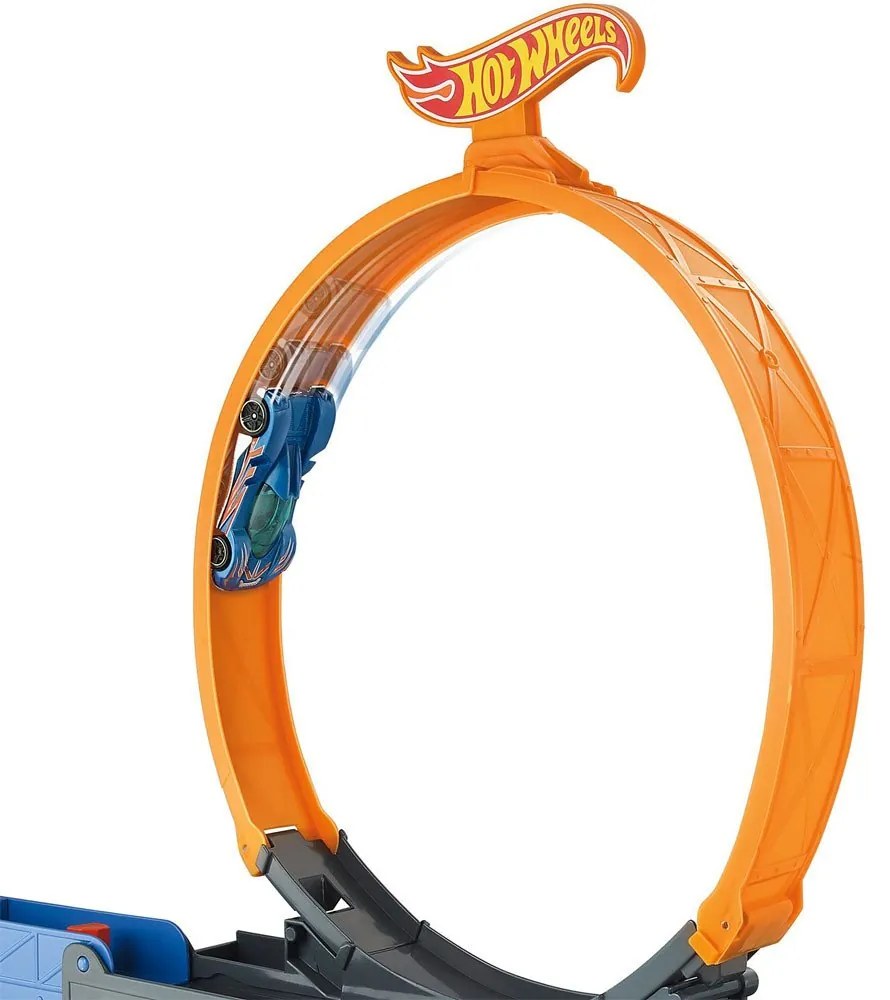 Hot Wheels - Игрален комплект Транспортьор с писта и количка