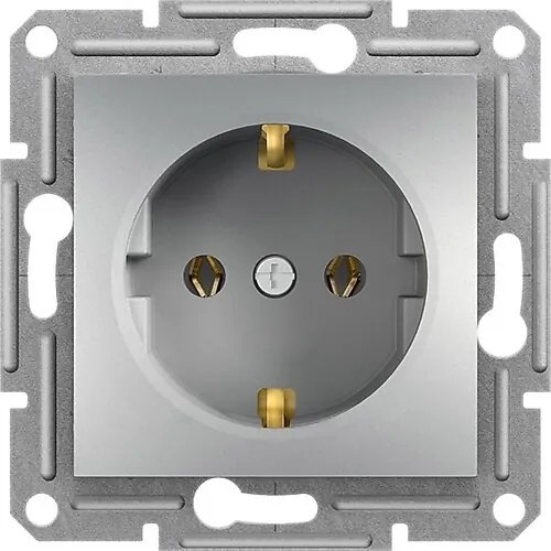 SE Контакт ШУКО 16A цвят Алуминий Asfora  - EPH2900161