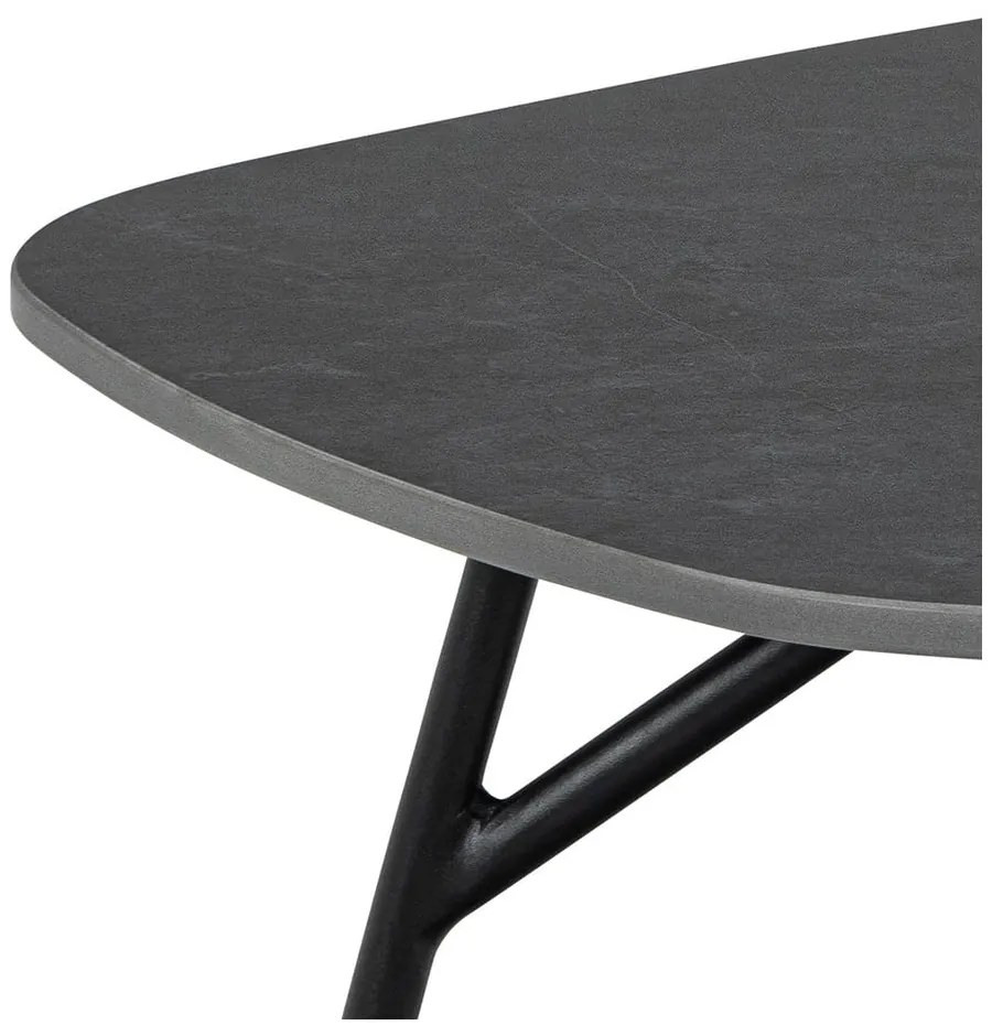 Черна масичка за кафе с керамичен плот 60x120 cm Caracas – Actona