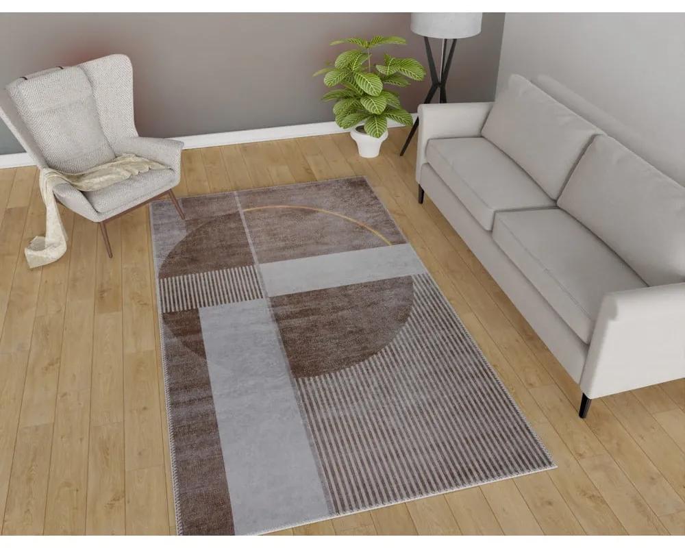 Светлокафяв миещ се килим 80x150 cm - Vitaus