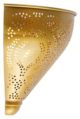 Ориенталска стенна лампа златиста със светлинен ефект - Zayn