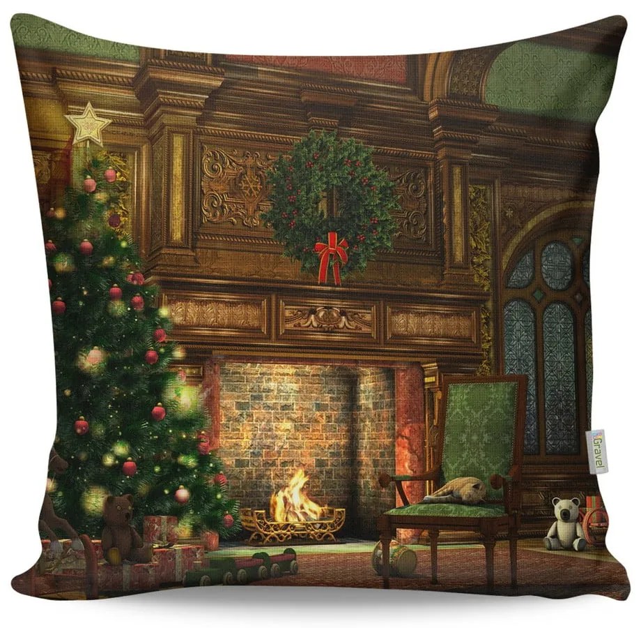 Възглавница с коледен мотив Eve, 43 x 43 cm - Gravel