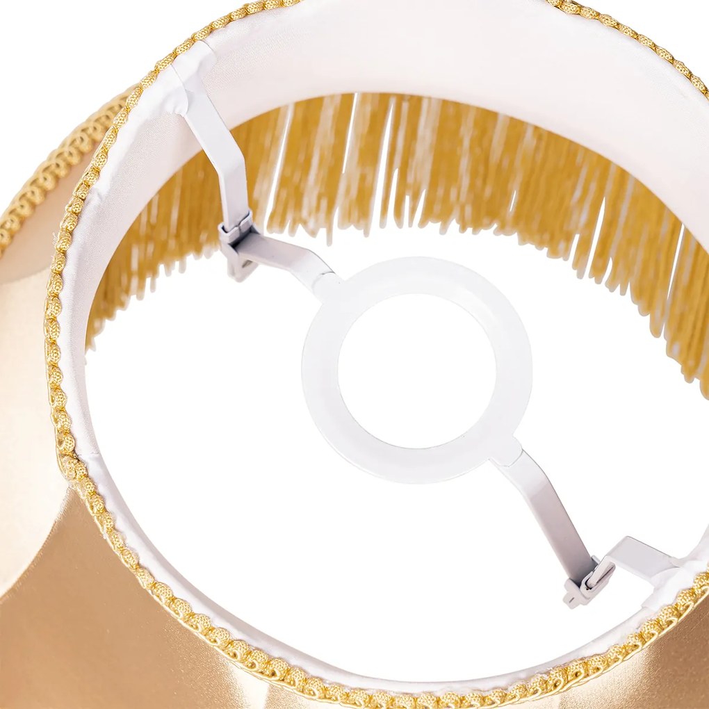 Текстилен абажур златен 30/18/26 - Granny