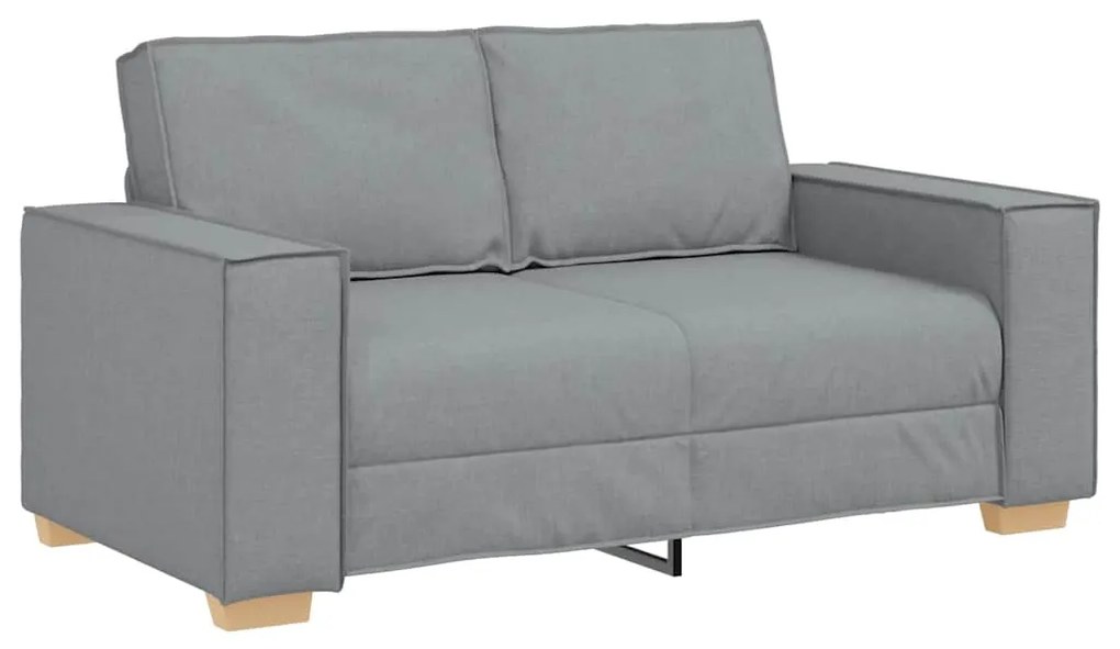 4104970 vidaXL Двуместен диван, светло сив, 160x78x84 см, плат